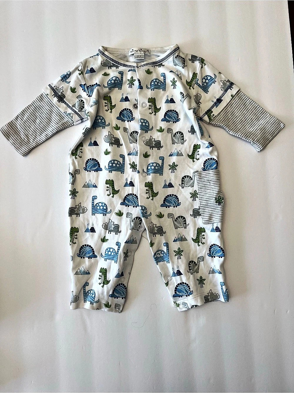 Kissy Kissy Dino Territory Romper Dinosaur & Turtle Print 0-3M